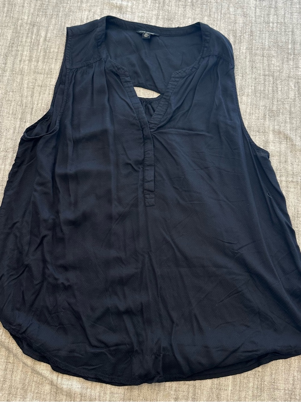 Lucky Brand Sleeveless Navy V-Neck Tunic